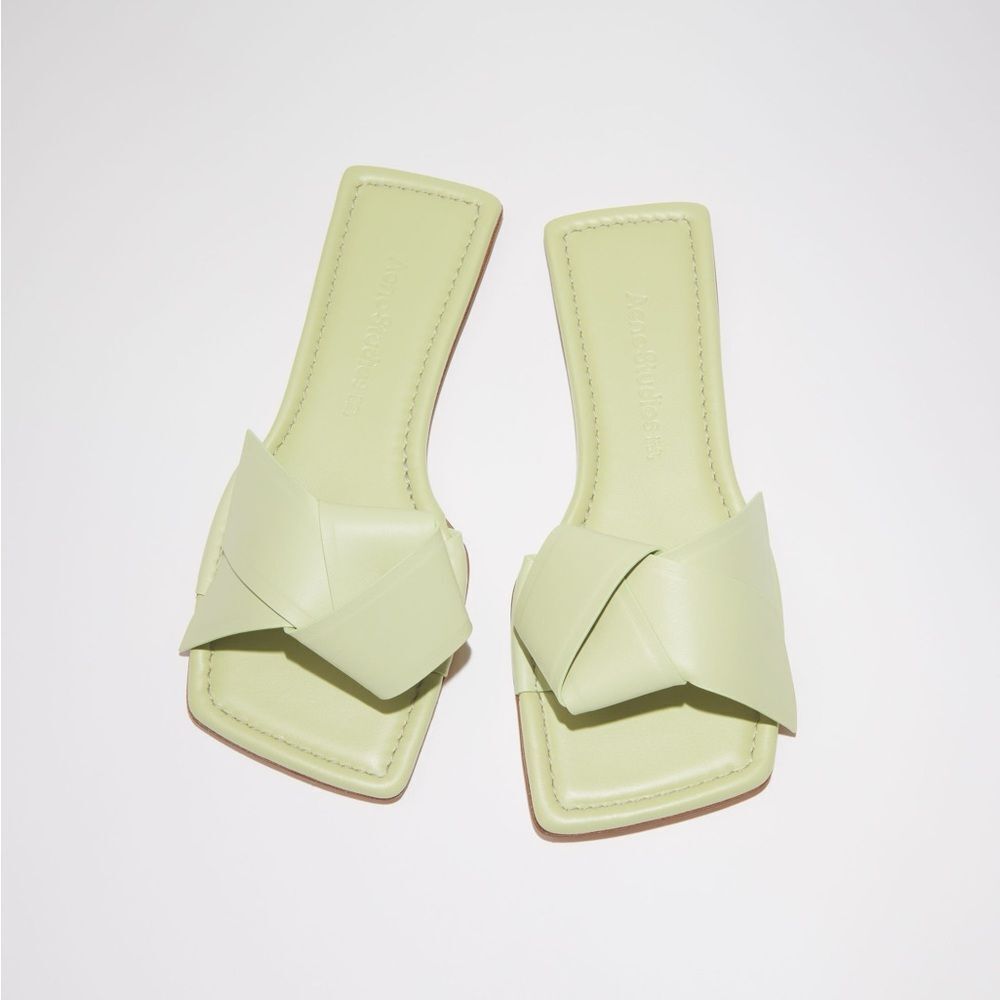 RARE ACNE STUDIOS Musubi Sandals in Dusty Green